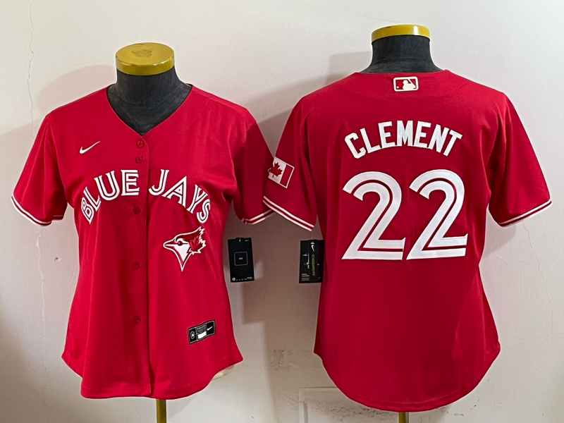 women 2026 Toronto Blue Jays #22 Clement red Game Nike MLB Jersey 07160054